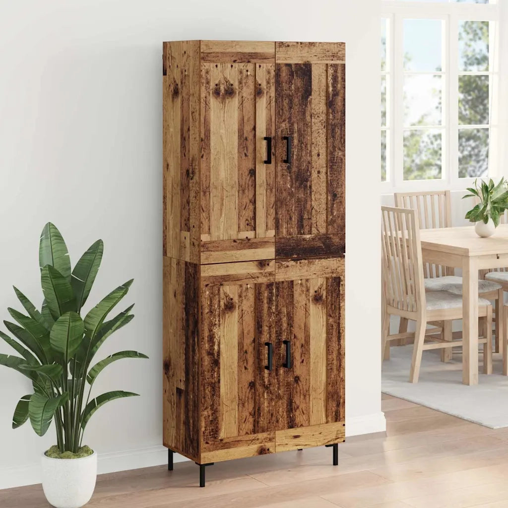 Credenza 2 pz | Madia | Buffet da pranzo | Armadio da pranzo Legno vecchio Legno multistrato