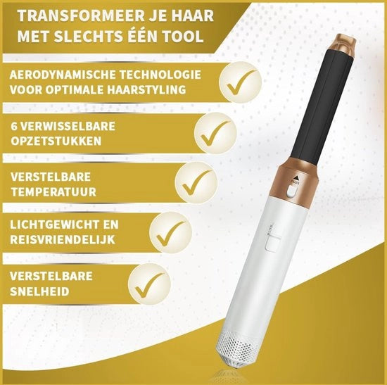 Stilizzatore capelli - Pettinatrice per capelli arricciati - Avvolgitore capelli - Pettinatrice per asciugatore - Stilizzatore capelli - Stilizzatore capelli - Spazzola a rulli per capelli - Pettinatrice per capelli stile.