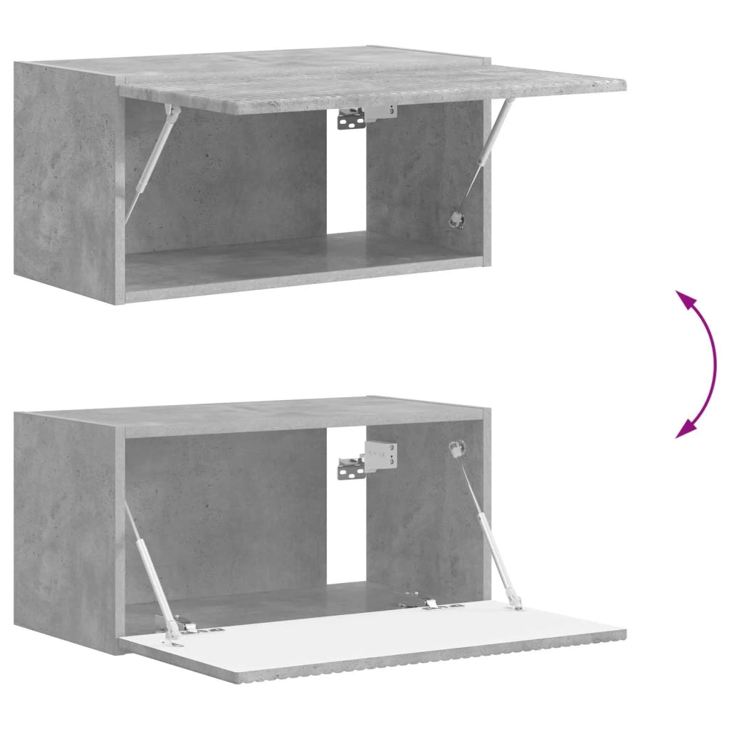 Set mobile TV 6 pz-Credenza per TV Grigio cemento Legno multistrato 424458