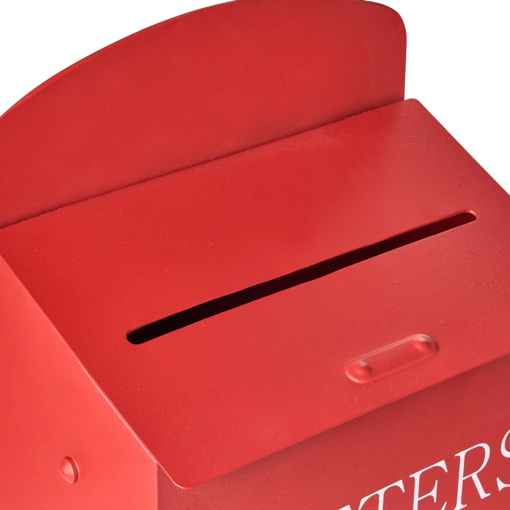 Cassetta postale di Babbo Natale Lettere a Babbo Natale in ferro rosso Motivo decorativo natalizio