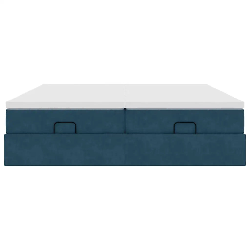 Struttura Letto Pouf con Materassi 160x200 cm Velluto
