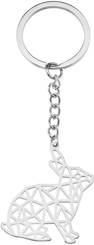 Sostegno per chiave in acciaio inossidabile - Chiave decorativa - Progetto unico - Argento - Decorazione per chiave - Adatto per donne e uomini - Ornamento per porta