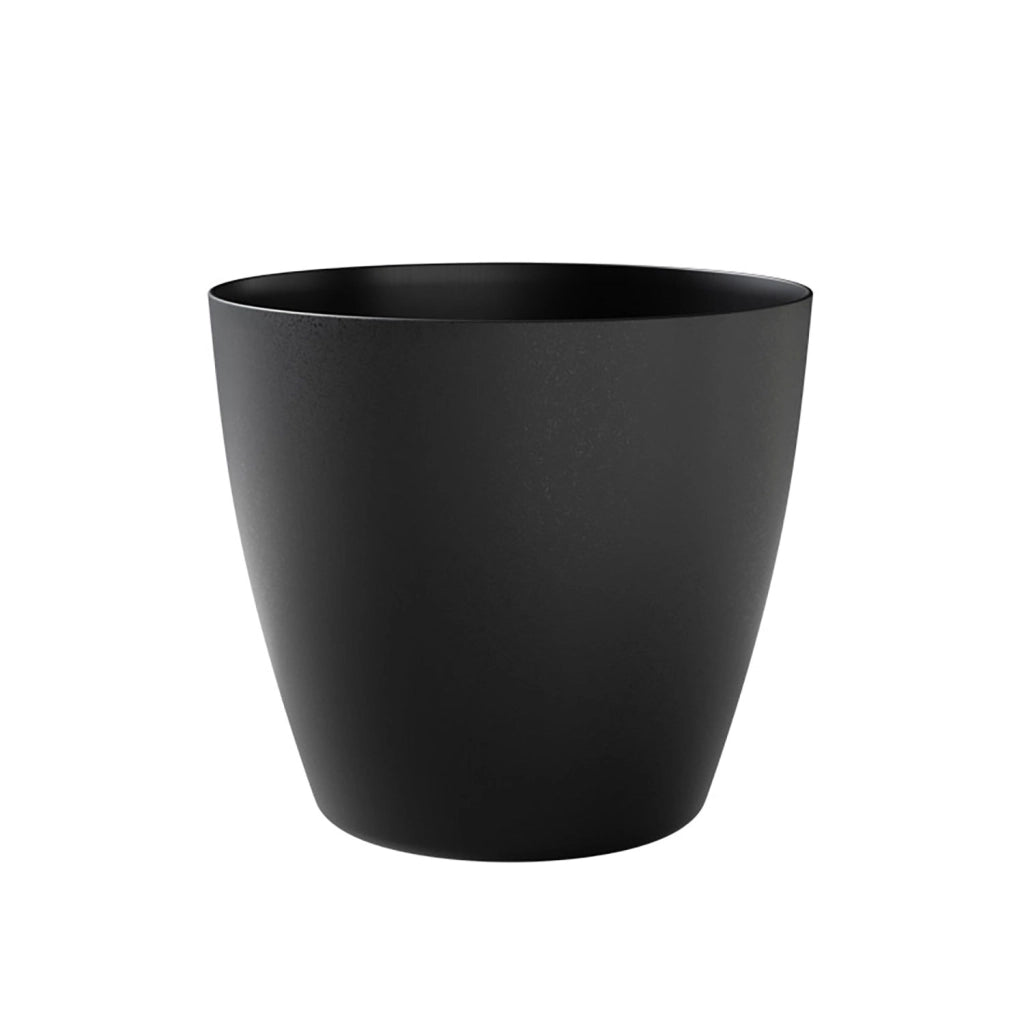 Vaso Rotondo Indoor e Outdoor Tera Bayon Kit Ash Ø35 cm in Plastica Antracite