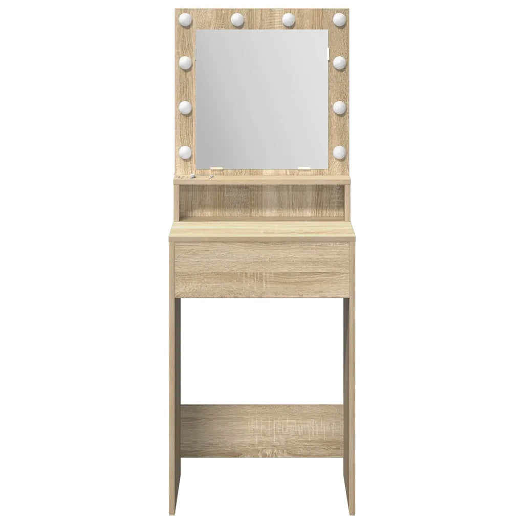 Toeletta | Tavolo da Trucco con lo scaffale Rovere Sonoma 50 x 41 x 135 cm