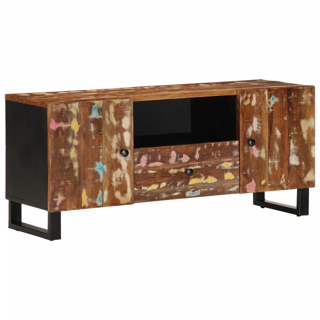Mobile TV | Armadietto TV | Mobile Porta TV 105x33,5x46cm Legno Massello Recupero e Multistrato