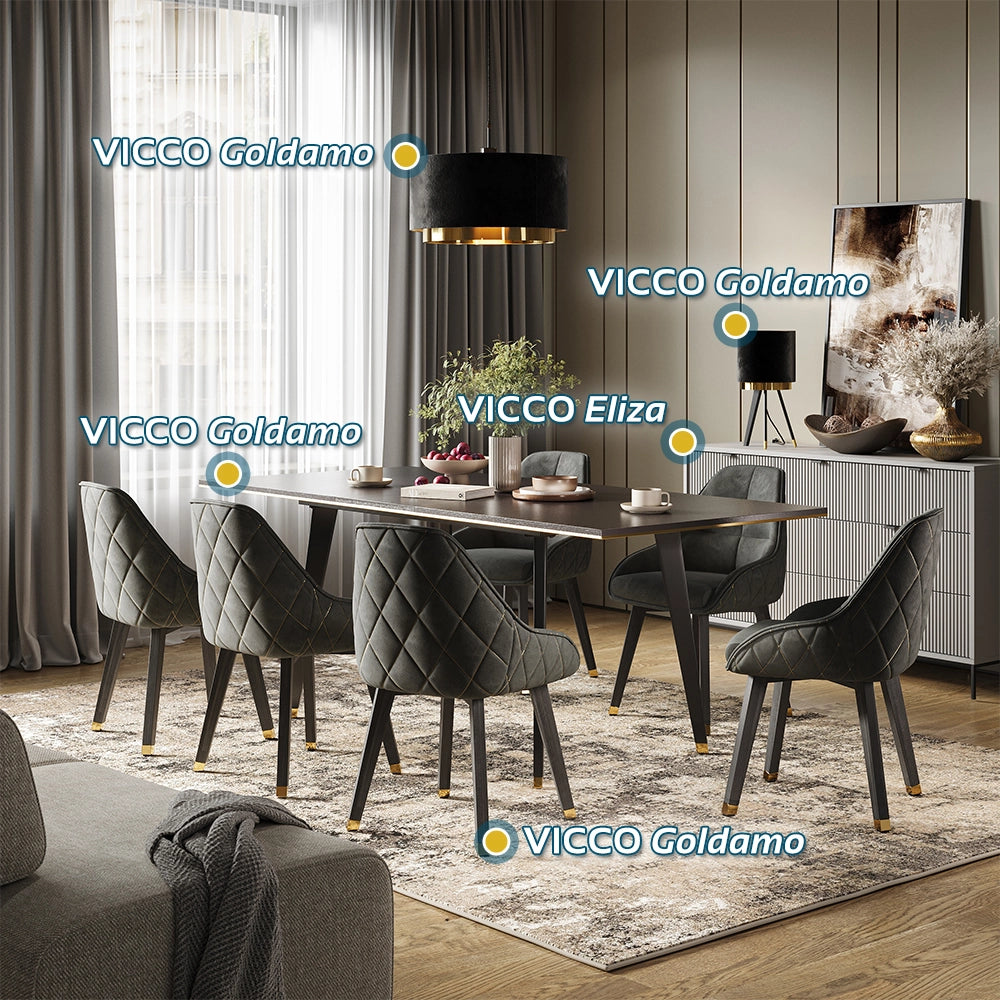 Vicco Lampada da tavolo Nero 23 x 46 cm