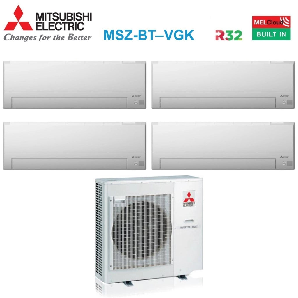 Condizionatore Quadri Split Mitsubishi Electric MSZ-BT 7+7+7+7 con MXZ-4F72VF R-32 Wi-Fi Integrato
