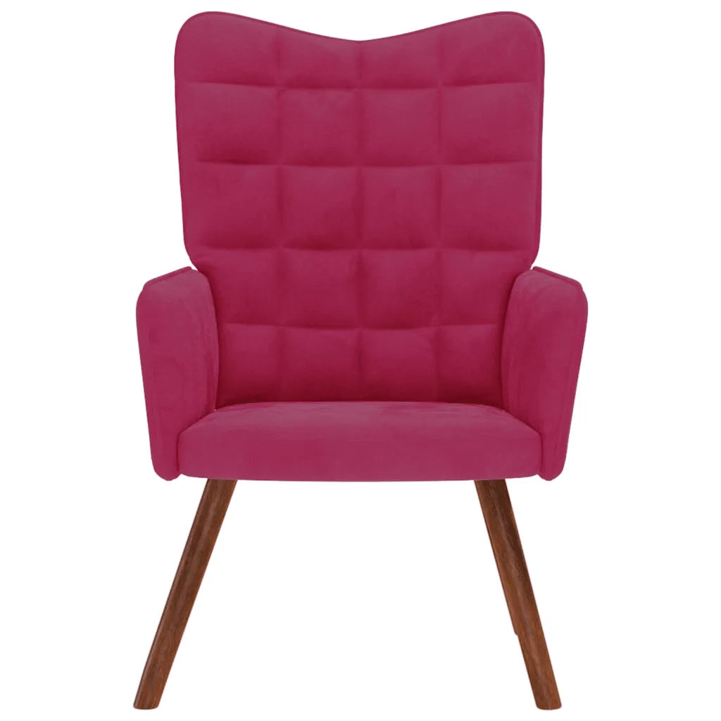 Sedia Relax Rosso Vino in Velluto 4016815