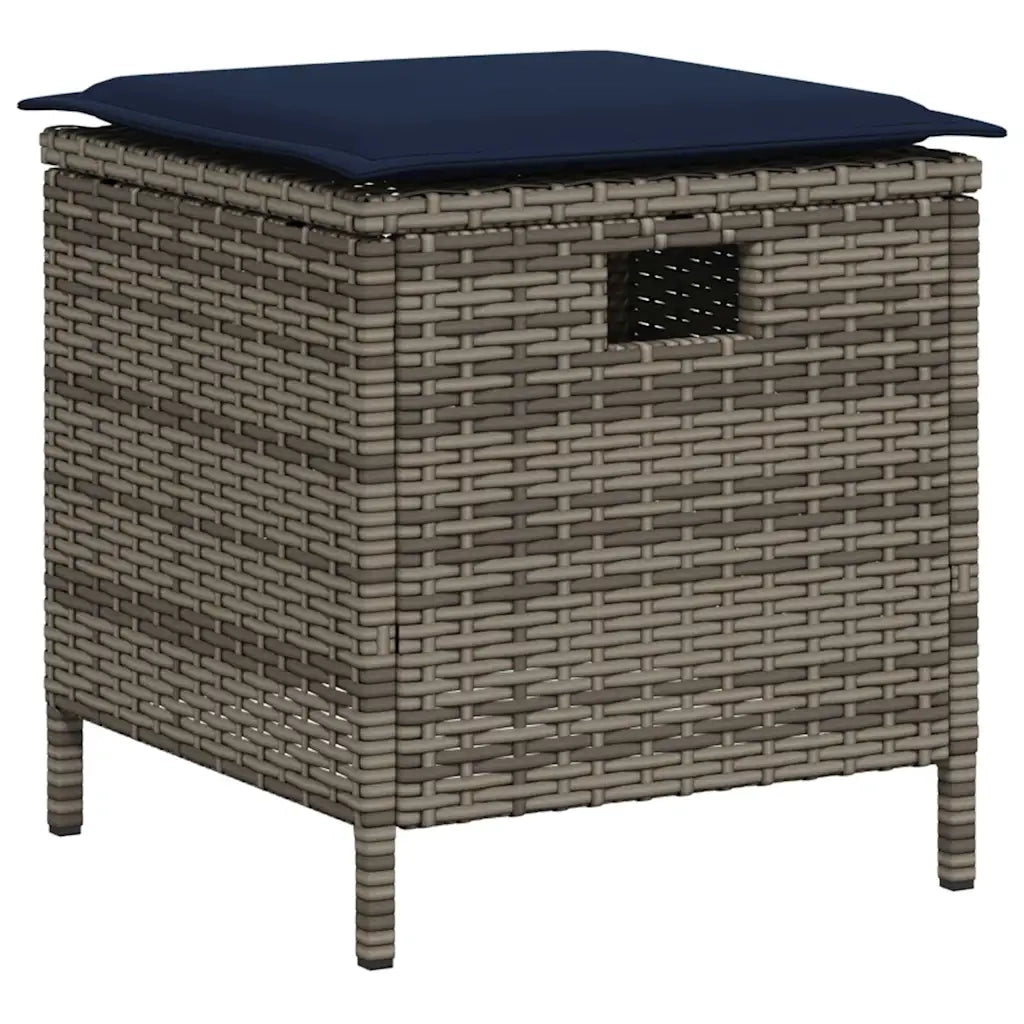 Set Divani da Giardino 6 pz con Cuscini a Forma di L Polyrattan