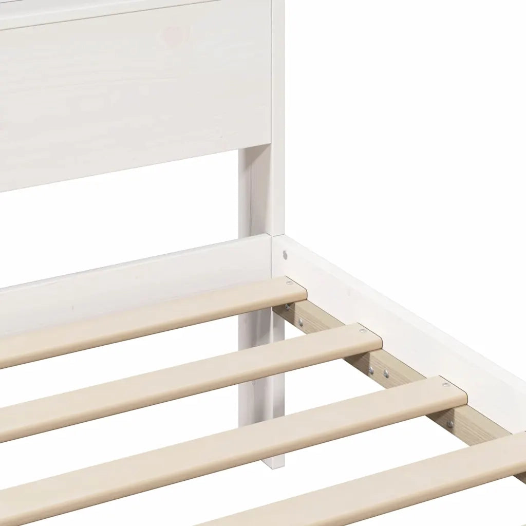 Struttura del letto-Giroletto-Rete del Letto Bianco 90 x 200 cm Legno multistrato 592482