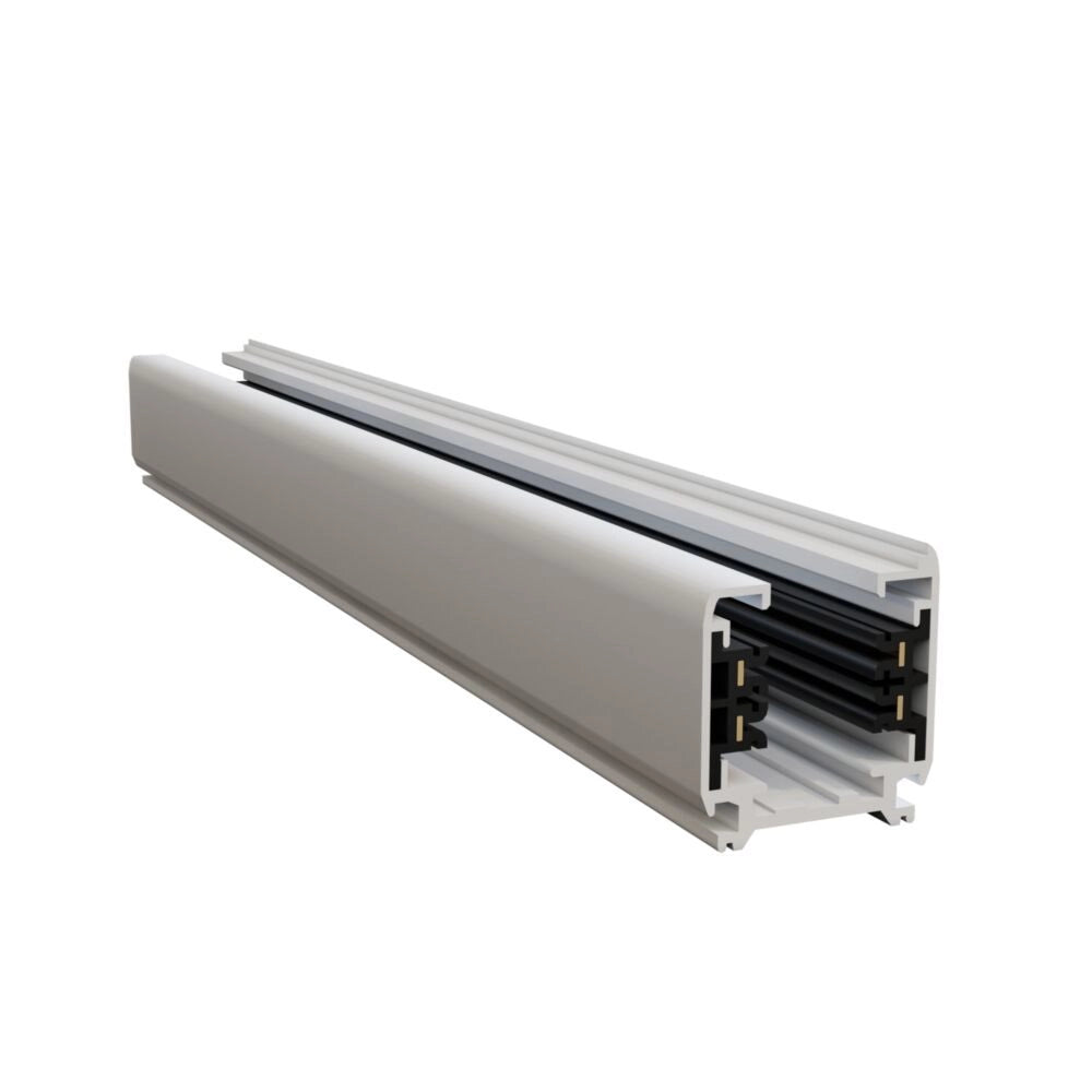 Binario Moderno Busbar Trunkings Trinity Alluminio Bianco 1M
