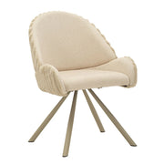 Set di 2 Sedie VKH885, Beige, Poliestere, 58x53x85 cm