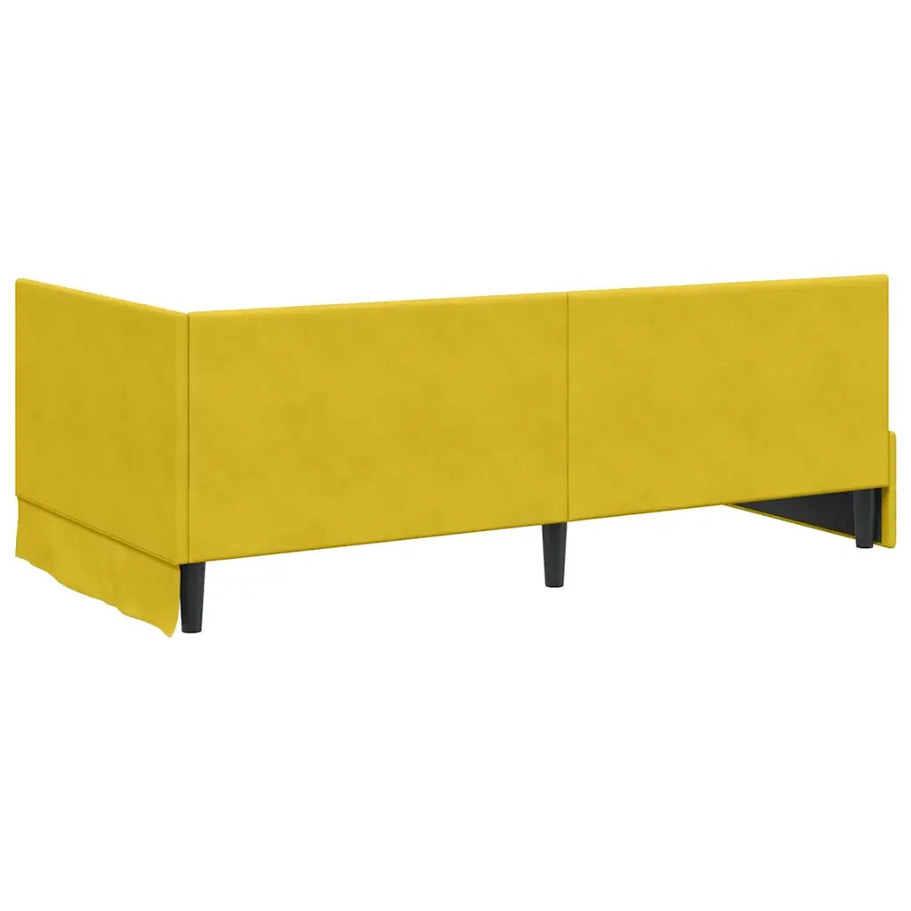 Struttura Letto Angolare con Materasso 2 pcs Giallo Velluto 3393954