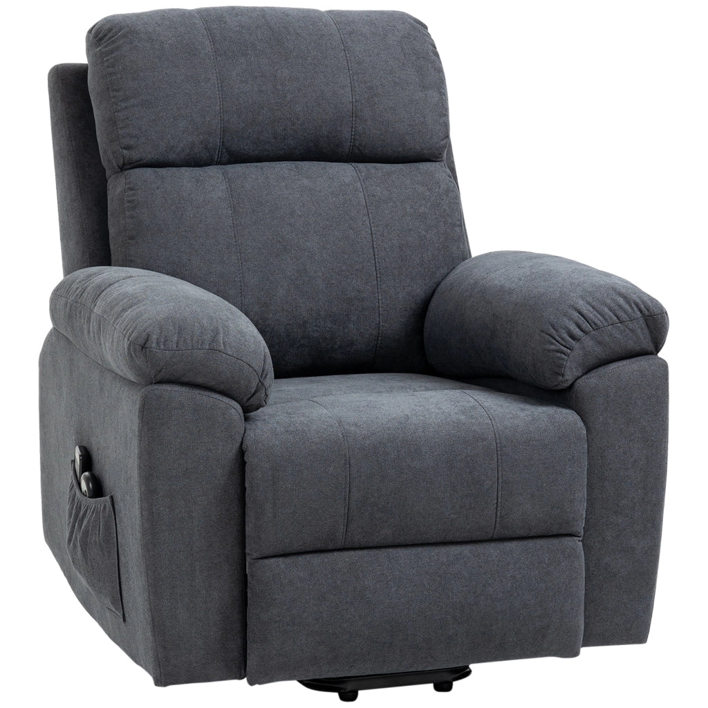 Poltrona Massaggiante Elettrica Reclinabile con Alzapersona ¨C Minimal ¨C Grigio