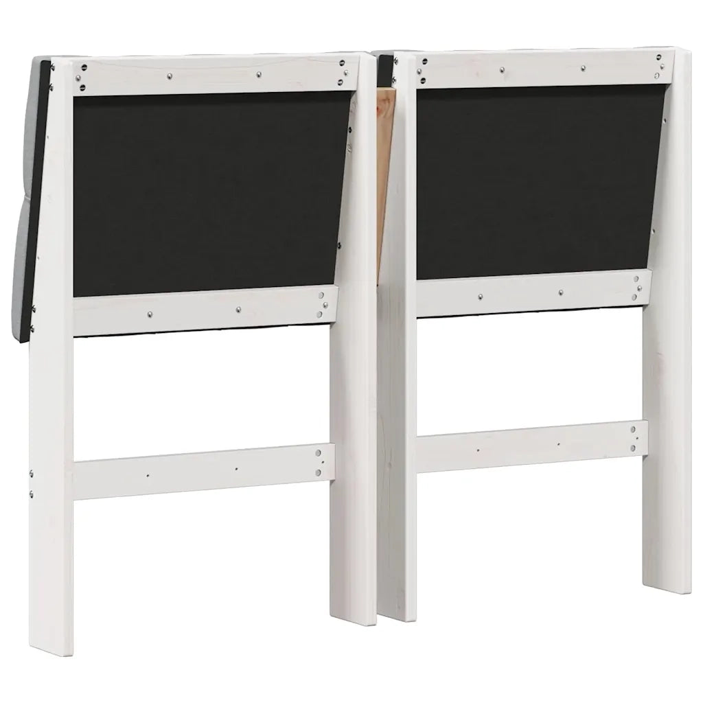 Testiera | Testata imbottita Grigio chiaro 120 cm Pino massello