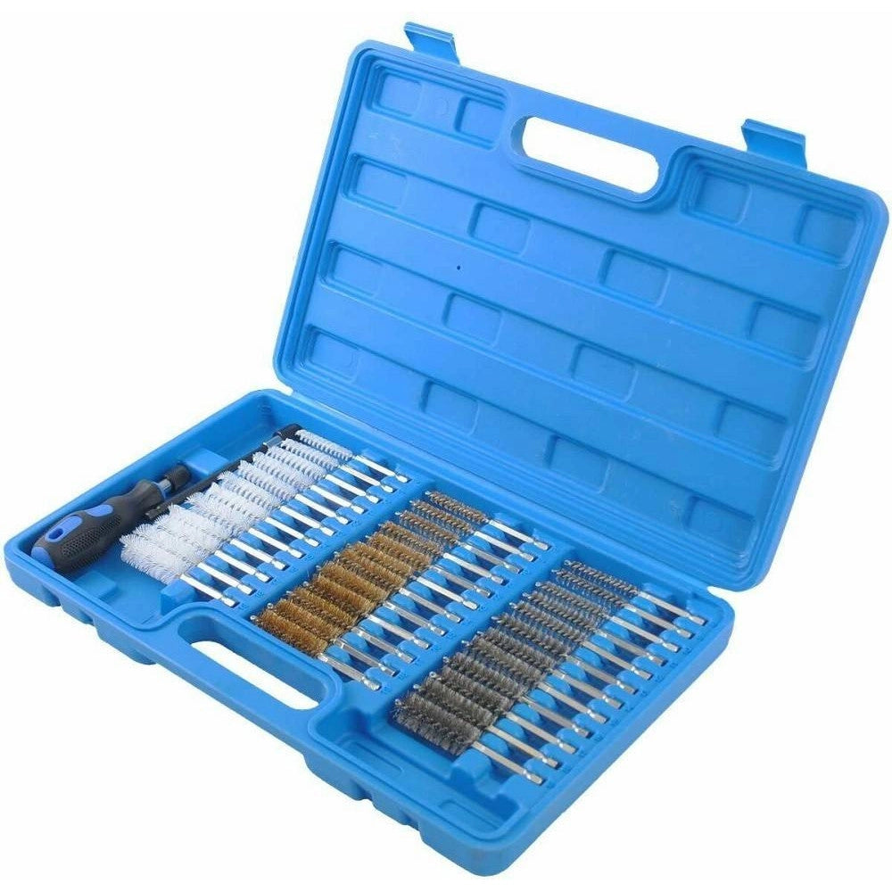 Trade Shop - Set Completo Di 38 Scovoli Per La Pulizia E La Sbavatura Di Cilindri Boccole -