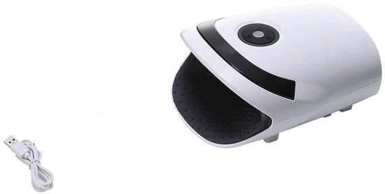 Apparete di massaggio per mano con batteria ricaricabile, dotato di funzione di compressione e riscaldamento.