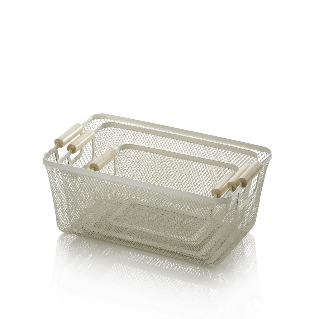 Set 3 cesti PIKOA bianco