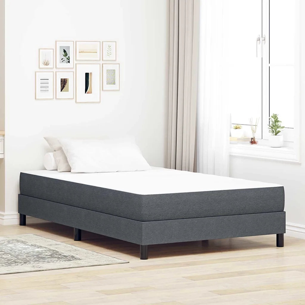Letto matrimoniale | Letto per adulti | Materasso da Letto con materasso Grigio 120 x 190 cm Tessuto