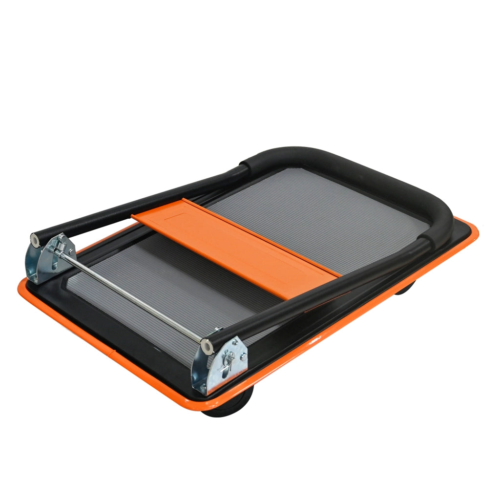 Carrello a piattaforma, portata utile 150 kg, carrello manuale a piattaforma, ruote piroettanti a 360 gradi, pieghevole per carico e stoccaggio, magaz