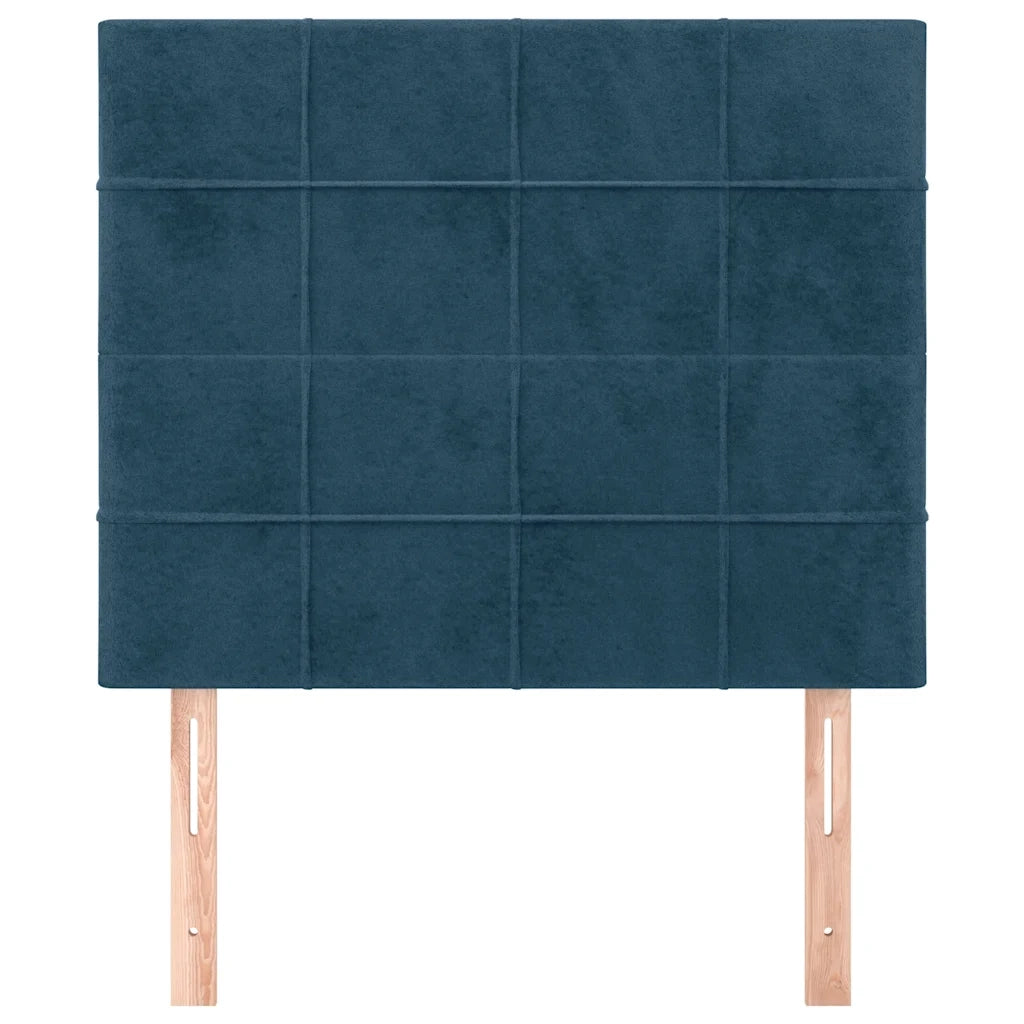Testiera | Testata Blu Scuro 90x5x118/128 cm Velluto
