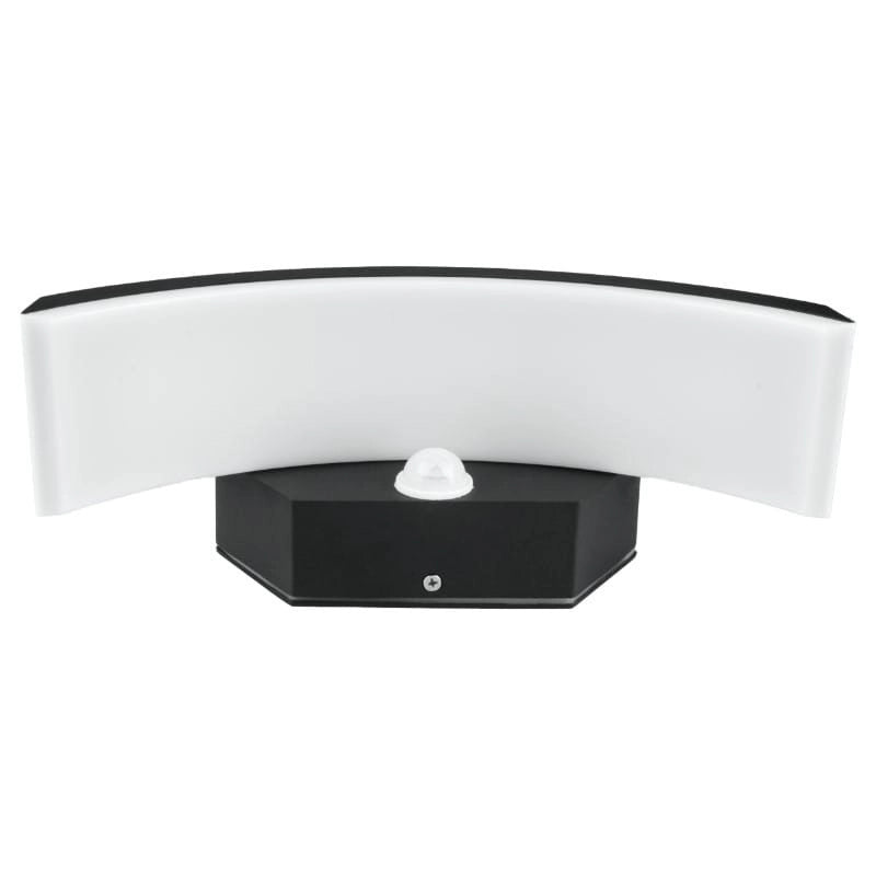 Applique esterna LED 12W sensore PIR Ponte IP65 nera