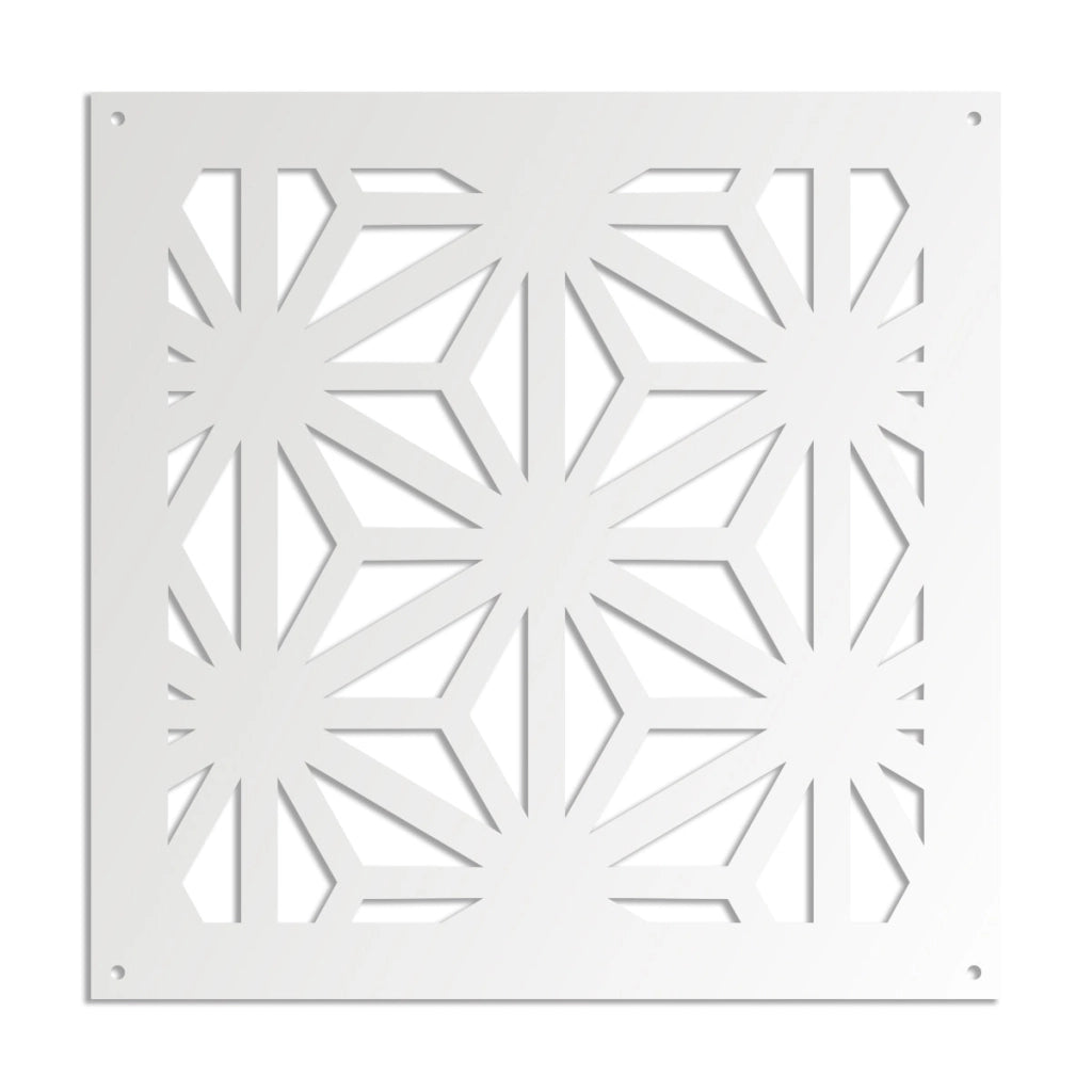 RADIANT - Pannello in PVC traforato - Parasole Misura: 98x98 cm, Colore: bianco