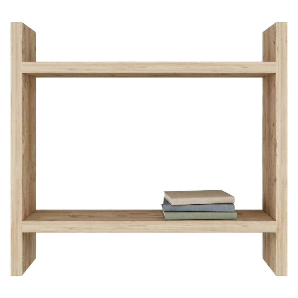 Morfasso, Mensola 2 Ripiani, 34x10x30h cm Marrone Naturale