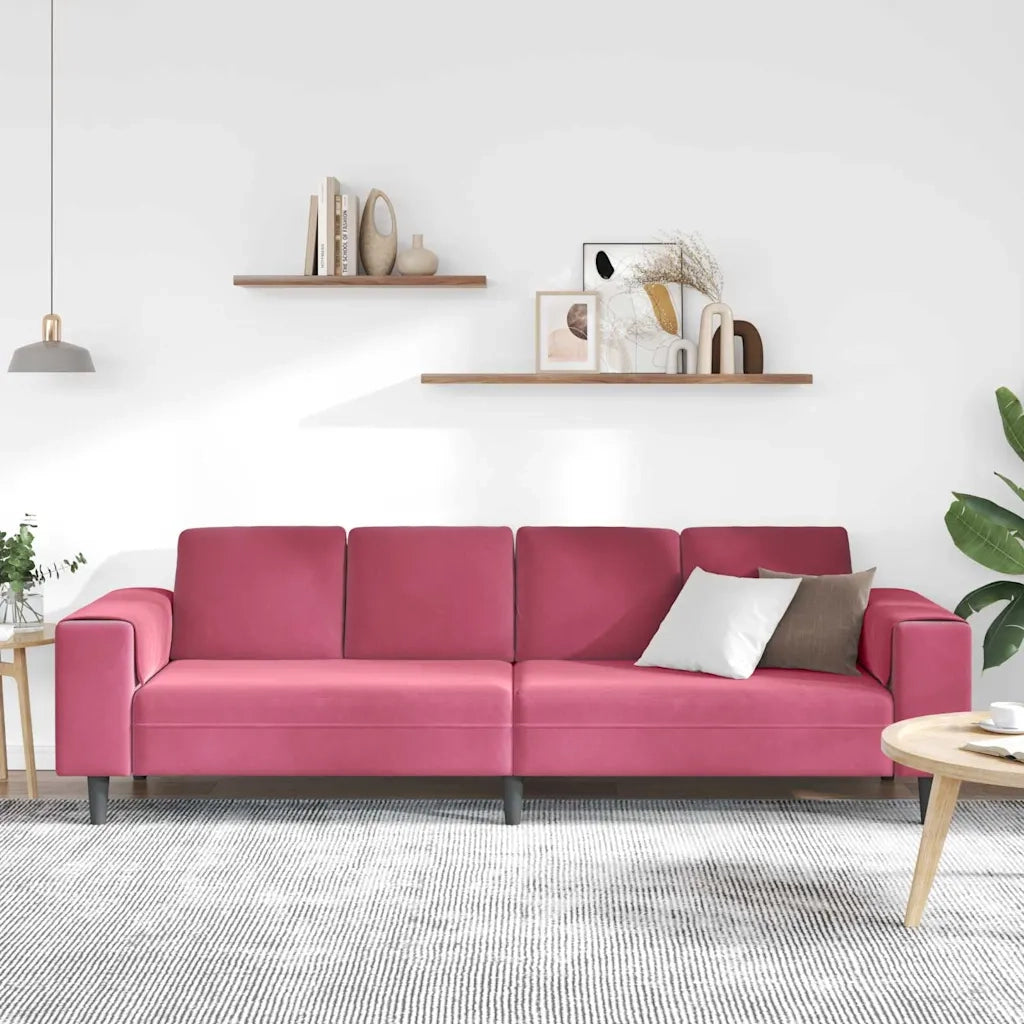 Divano per Soggiorno Rosso Vino 250 x 77 x 76 cm 3335095