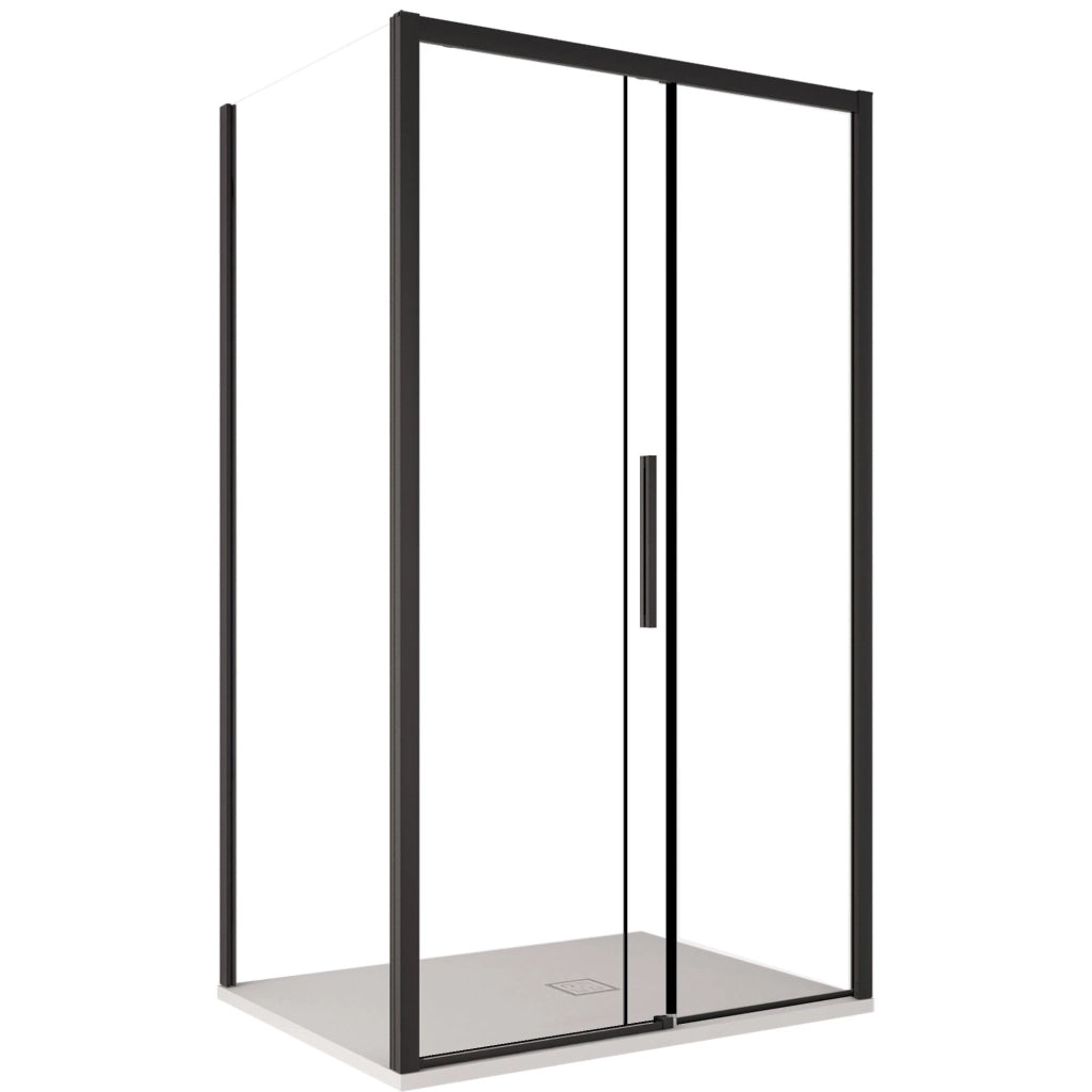 Box Doccia Angolare 80x120 cm 1 Anta Scorrevoe in Cristallo Trasparente 6mm H195 Bonussi Eliane