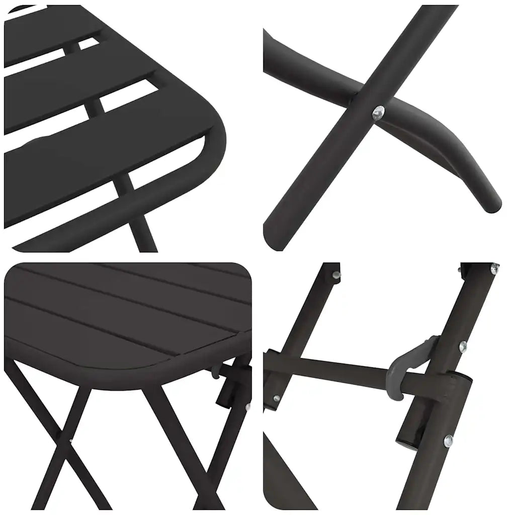Set bistrot 3 pz | Set Salotto da Giardino Antracite Acciaio
