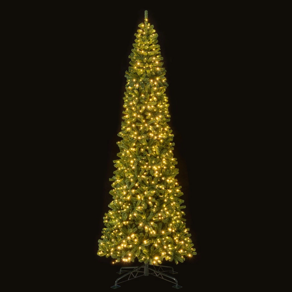 Decorazione natalizia per interni ed esterni con 2536 rami in PVC, Albero di Natale artificiale pre-illuminato