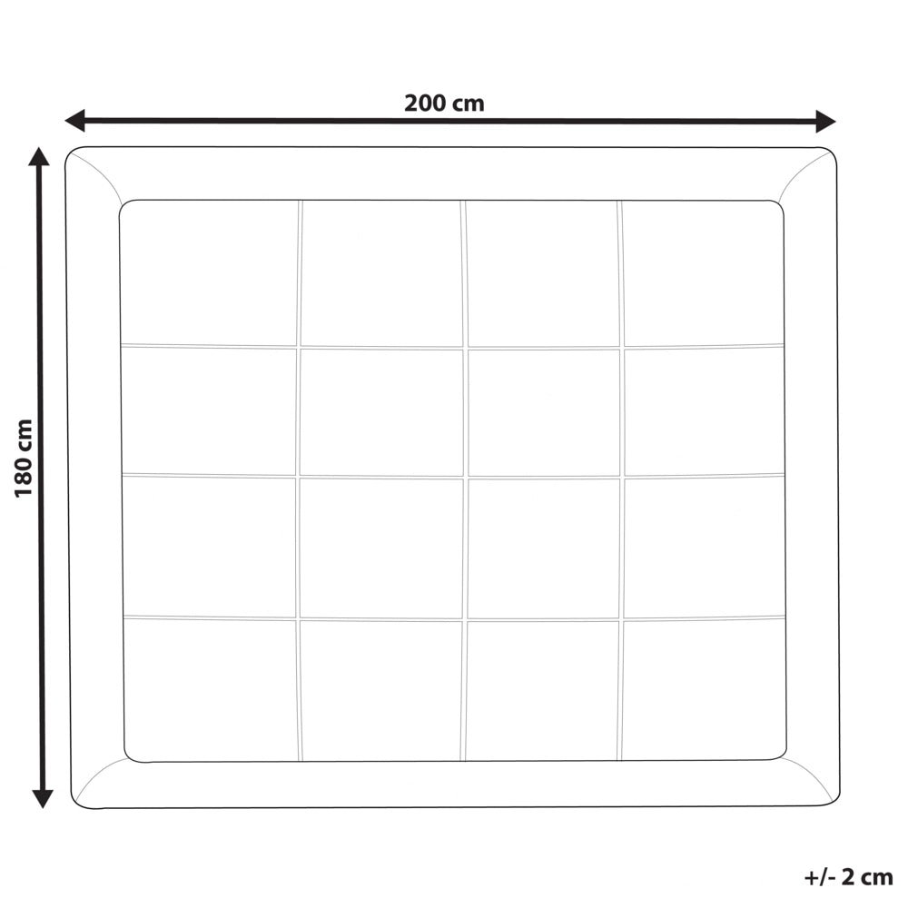 Coprimaterasso Bianco Microfibra 180 x 200 cm 180 x 200 cm Profondità 4 cm