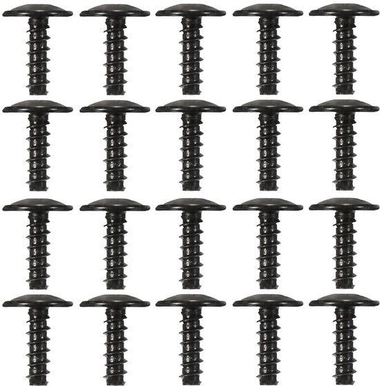 Viti Autoalimentanti 20 Pezzi - Viti di Ricambio - Metalliche - Diametro 5 mm - Lunghezza 15 mm - Nero - Per Scuderie