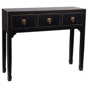 Mobile da ingresso in legno con 3 cassetti 95x26x78