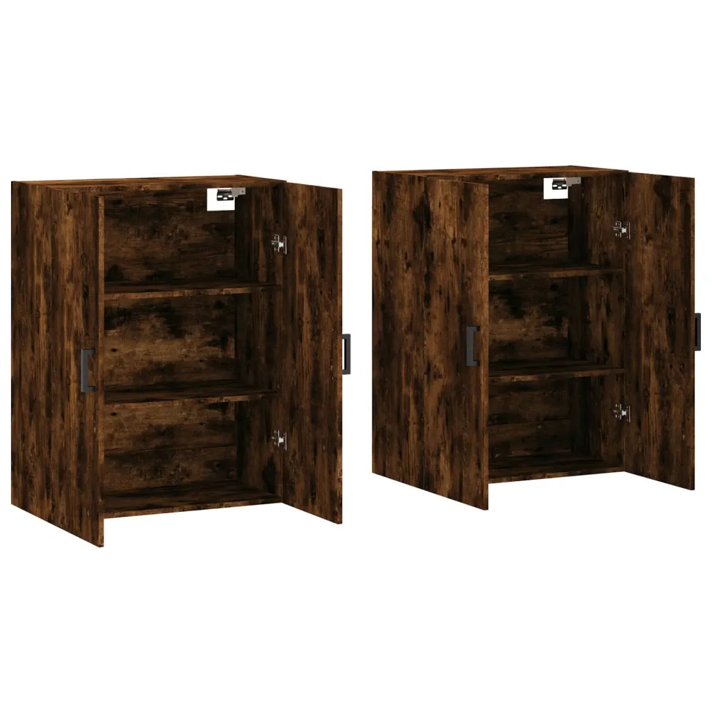 Mobili a Parete 2 pz Rovere Fumo 69,5x34x90 cm 3195624