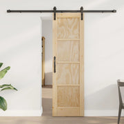 Porta scorrevole Naturale 61 x 198,5 cm Legno Massello di Pino 3445440