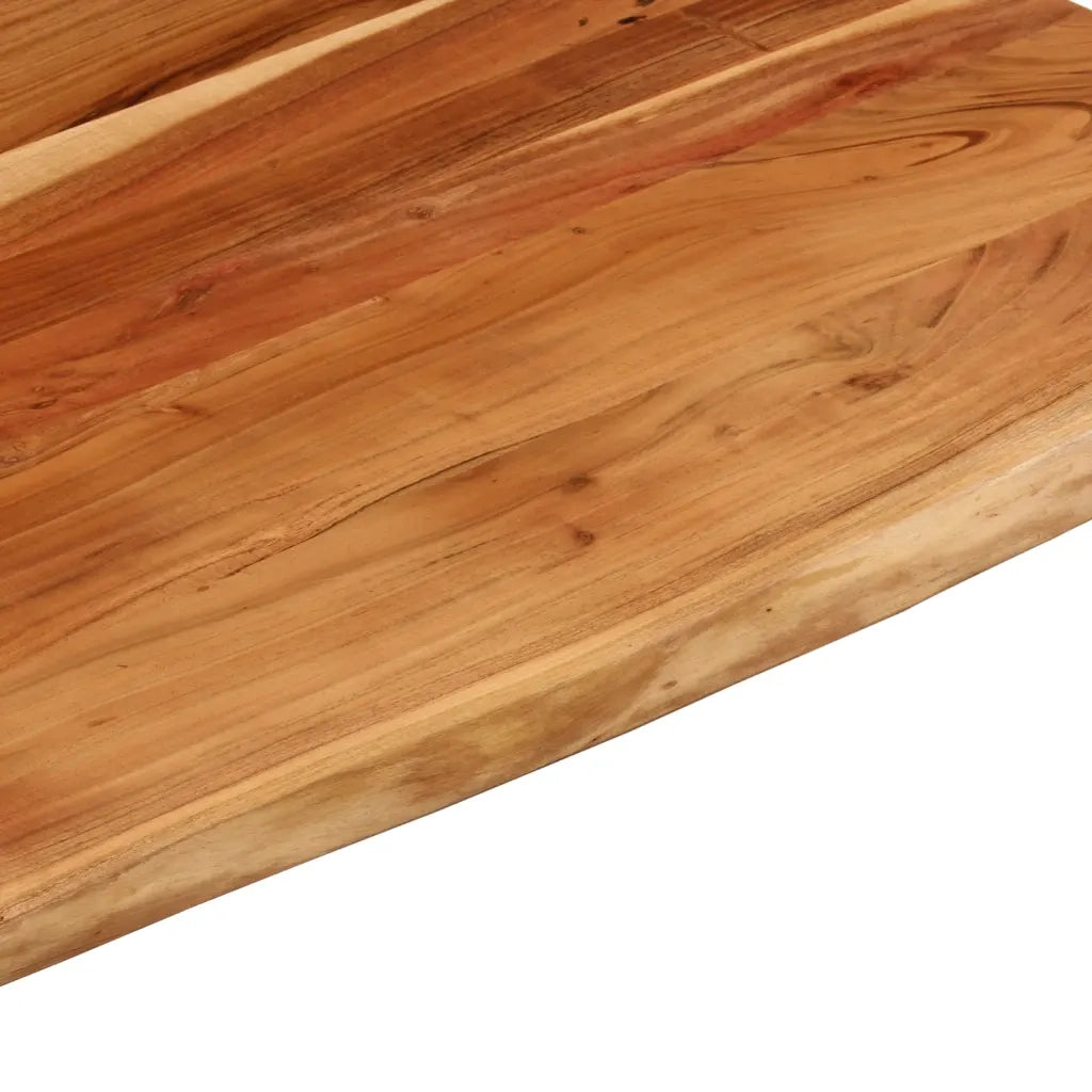 Piano Tavolo | Superficie Tavolo | Piano Scrivania 90x80x3,8 Rettangolare Legno Acacia Bordi Vivi