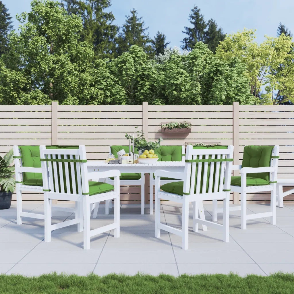 Cuscini Sedia Schiena Bassa 6 pz | Cuscini per sedie Verde M¨¦lange 100x50x7 Tessuto