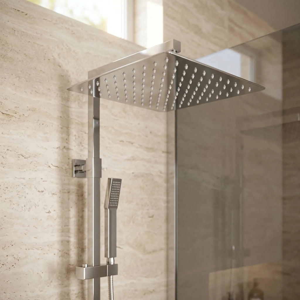Soffione Doccia Quadrato Rea Js-p015 30cm Chrome
