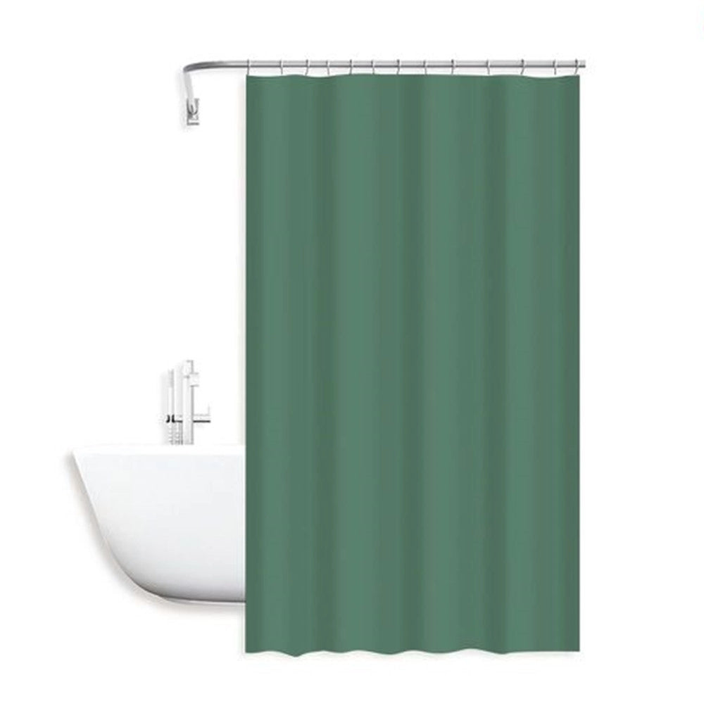 Trade Shop - Tenda Doccia Antimuffa Impermeabile Peva 240x200 Cm Con Anelli Bagno Verde 79713 -