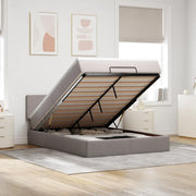 Pouf Letto con Materasso Tortora 140x190 cm in Tessuto 3311377
