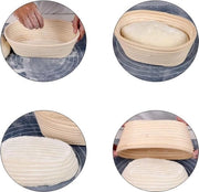 Ovale Mandria per Pane 25cm Set di Mandrie per Pane Ovale Mandria per Pane Ovale Mandria per Pane a Mano Rotonda Mandria per Pane in Rattan Mandria per Pane Ovale in Rattan Mandria Ovale realizzata a mano con Rattan