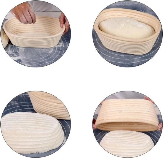 Ovale Mandria per Pane 25cm Set di Mandrie per Pane Ovale Mandria per Pane Ovale Mandria per Pane a Mano Rotonda Mandria per Pane in Rattan Mandria per Pane Ovale in Rattan Mandria Ovale realizzata a mano con Rattan