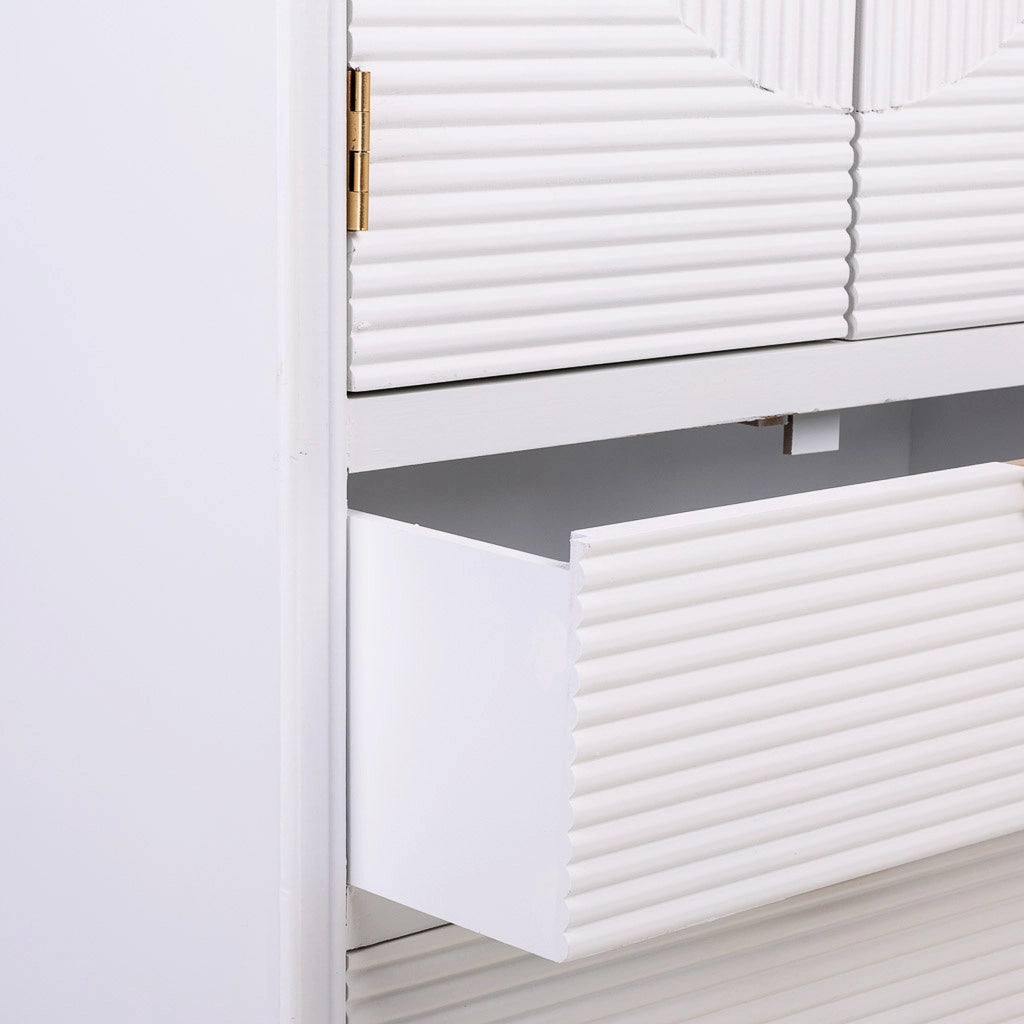 Armadio in legno bianco 62x36,5x118h