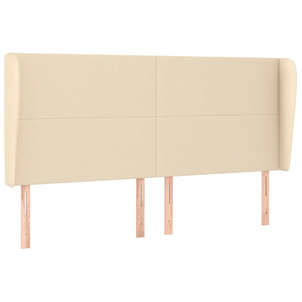 Testiera ad Orecchio Crema 183x23x118/128 cm in Tessuto 3117695