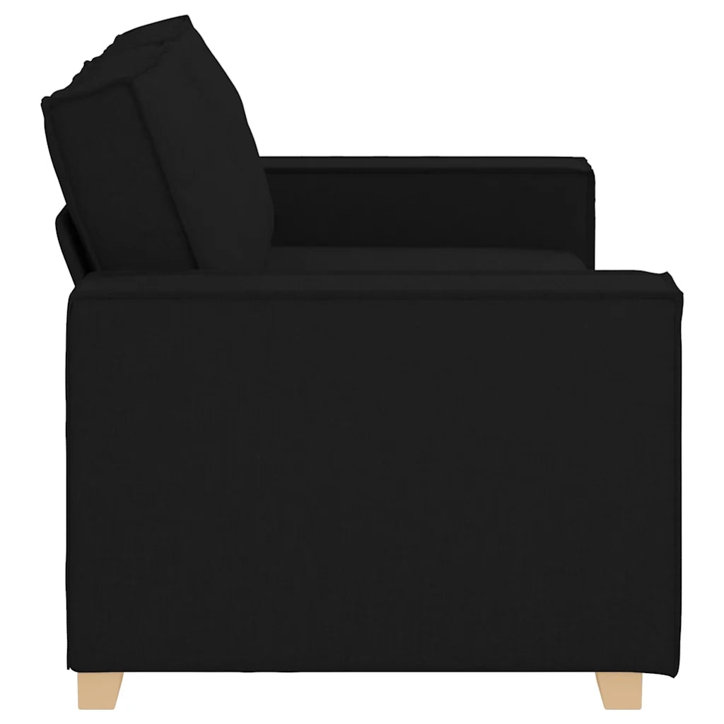 Divano a 2 Posti-Sofa 2 Posti Nero 140 cm Tessuto