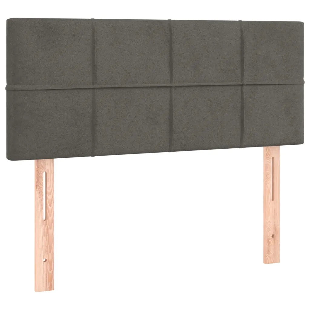 Giroletto a Molle con Materasso Grigio Scuro 90x200 cm Velluto 3130938