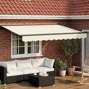 Cornice per Tenda Manuale con LED Crema e Antracite 2,5 x 2 m 3420725
