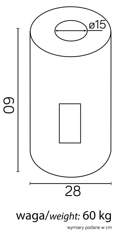 Base in cemento per lampada da giardino Maxi SU-MA